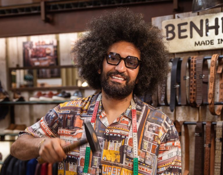 Ben Heart in his store in Florence